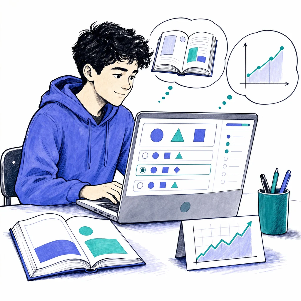 Practicing the digital SAT with a rising score graph