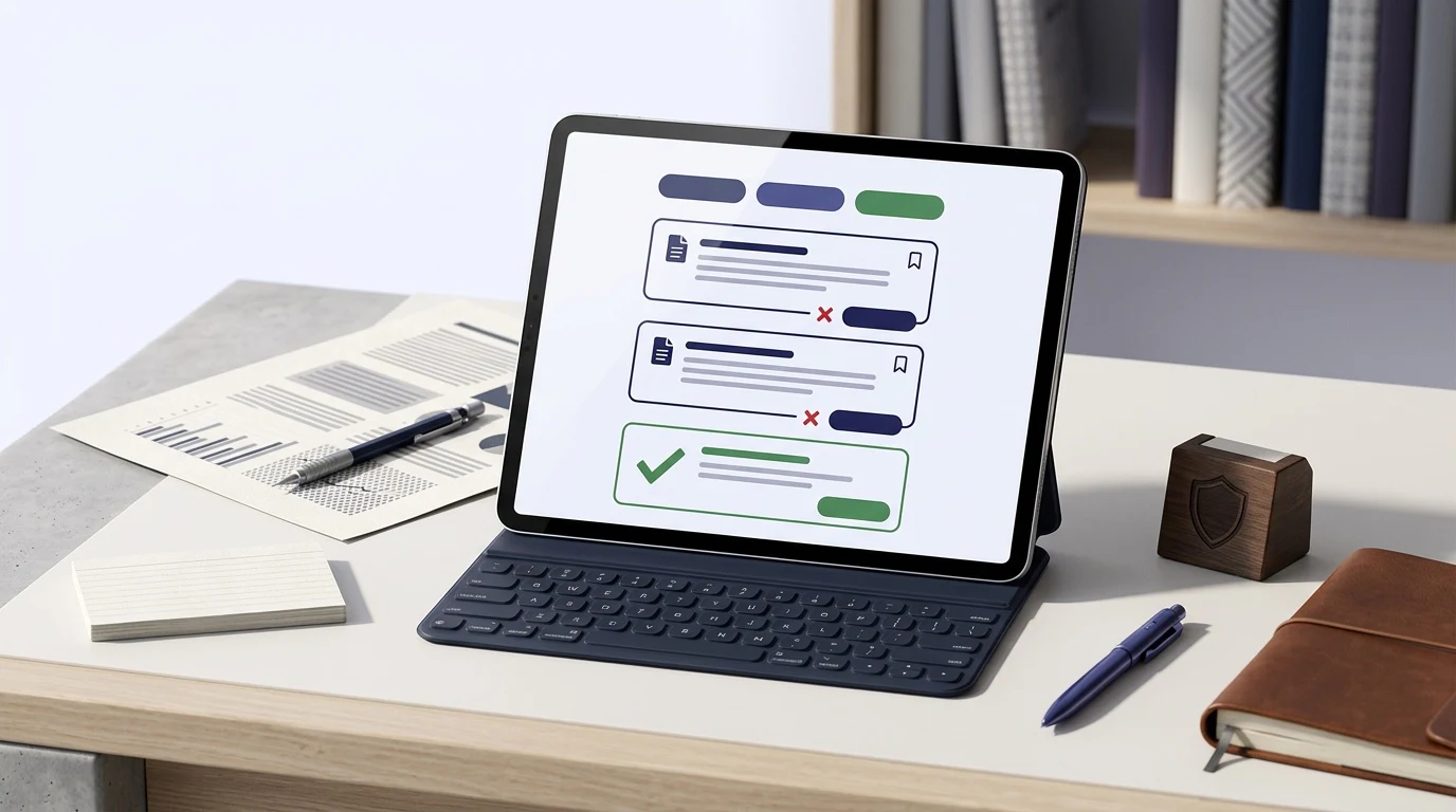 mistake bank: Show the actual product action implied by this brief, using one dominant interface or physical workflow rather than several students watching a screen