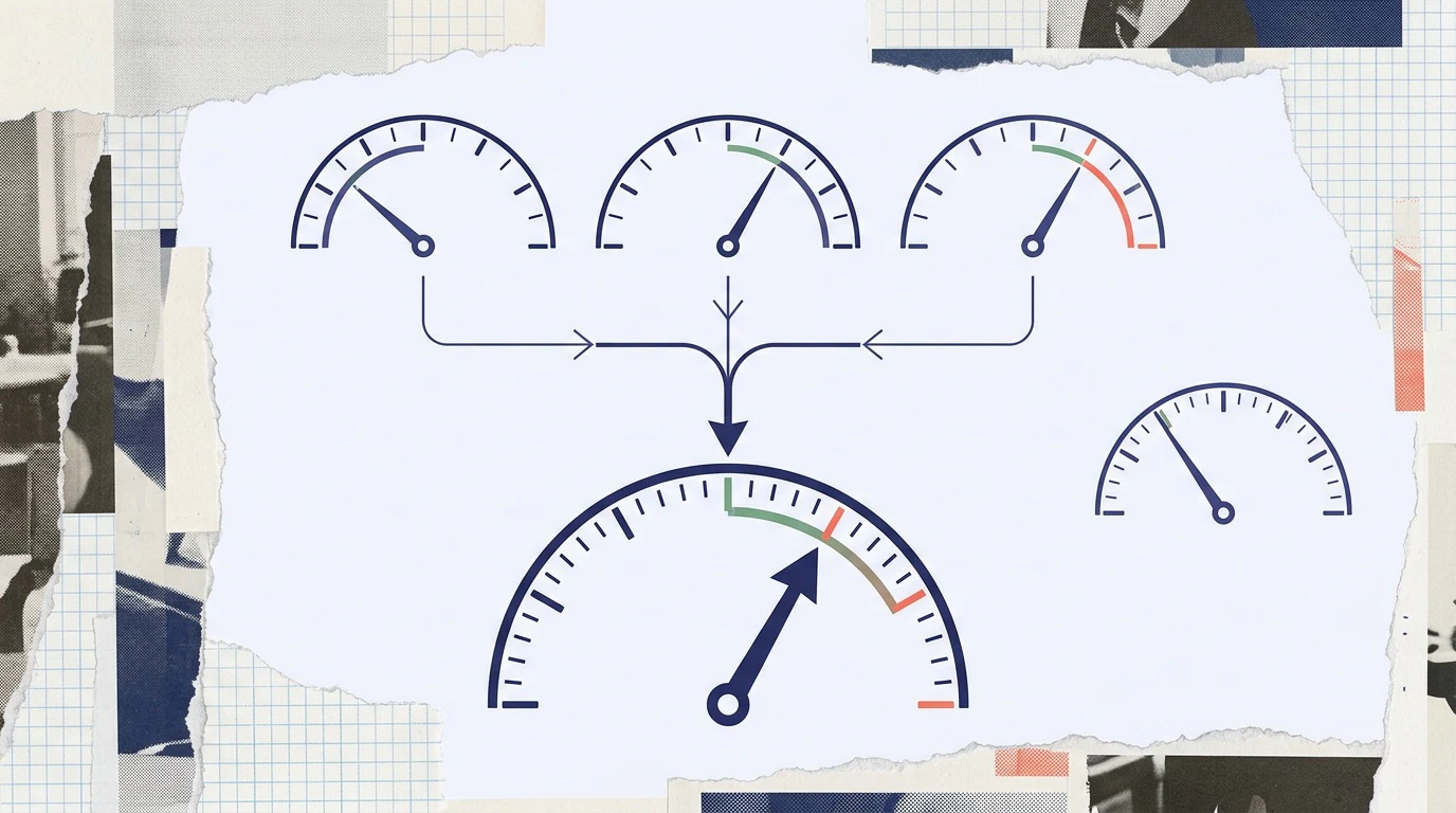 How the Composite is built: Turn this planning or scoring concept into a clear physical or editorial visual metaphor rather than a generic dashboard