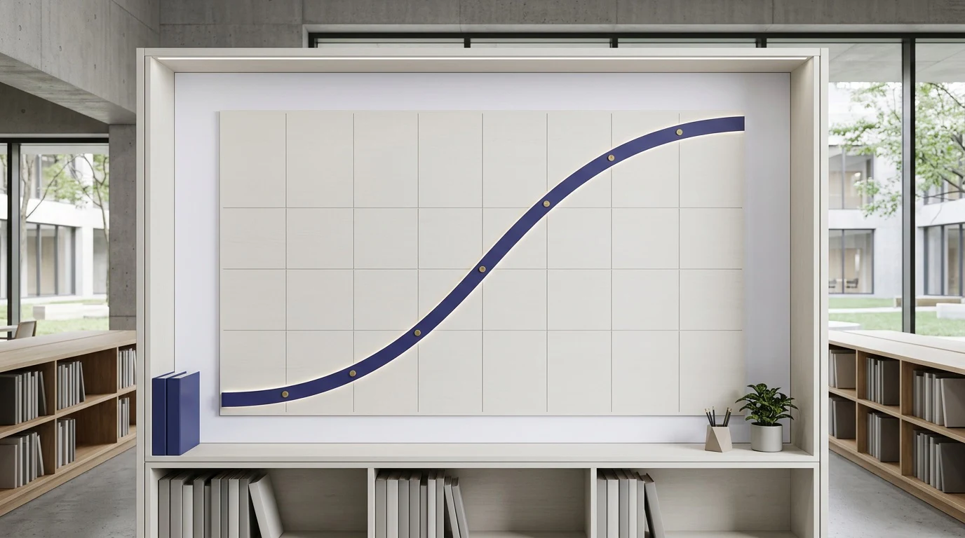 Composite-to-percentile chart: Turn this planning or scoring concept into a clear physical or editorial visual metaphor rather than a generic dashboard
