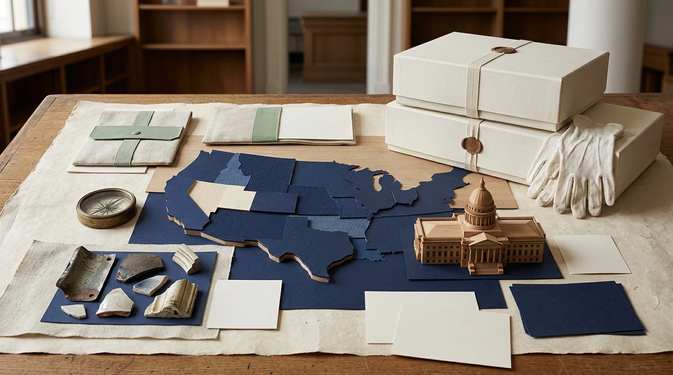 AP Human Geography: a historically grounded evidence collage using maps, documents, civic objects and period-neutral materials