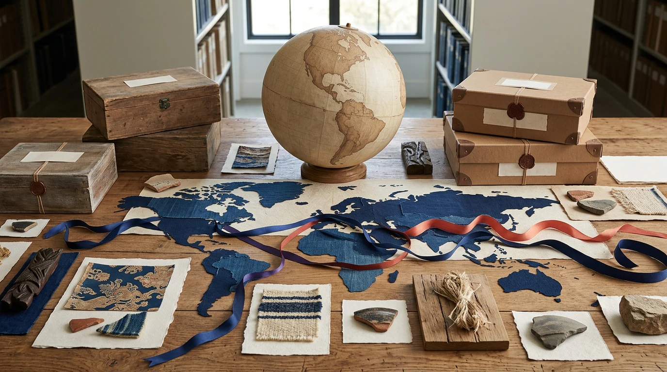 AP World History: a historically grounded evidence collage using maps, documents, civic objects and period-neutral materials