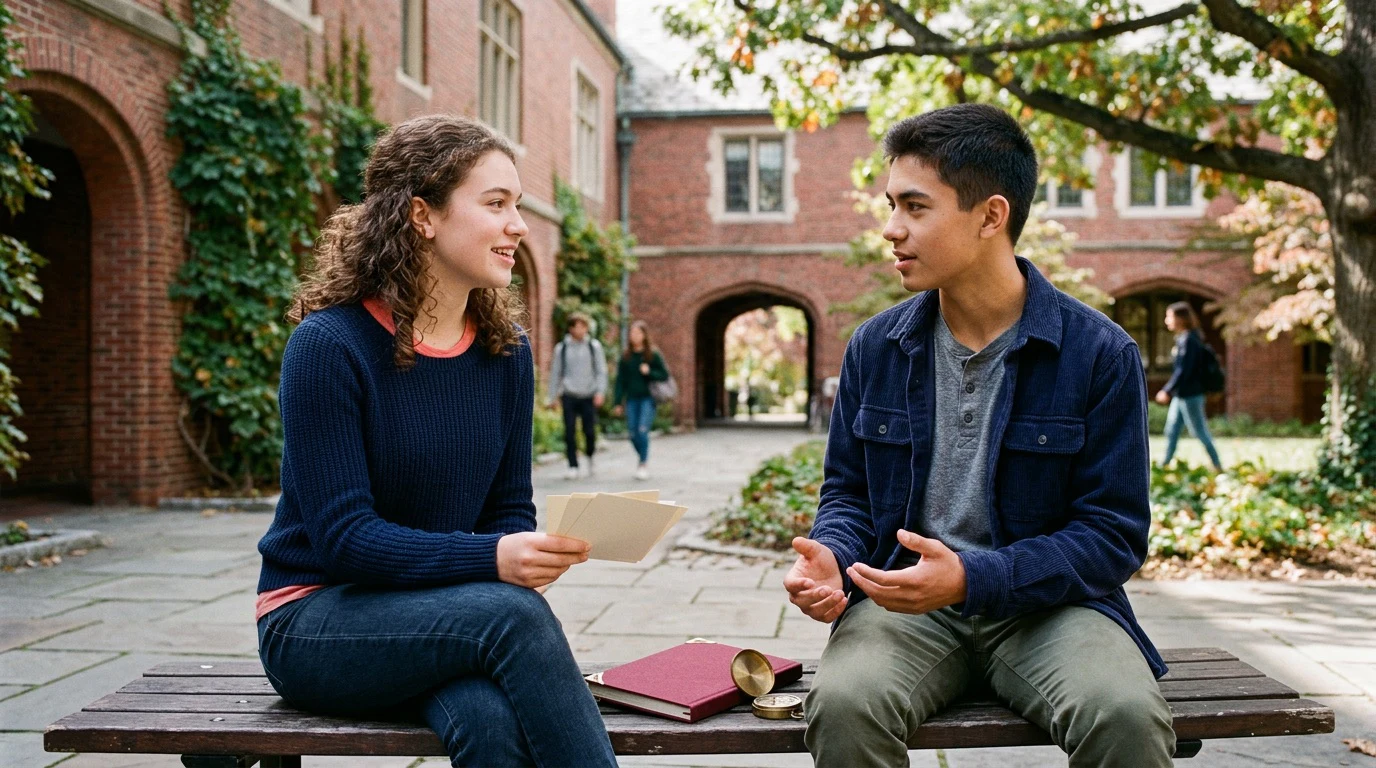 Good ACT score for Harvard: an admissions-planning scene tied to the named college context without logos or an exact campus claim