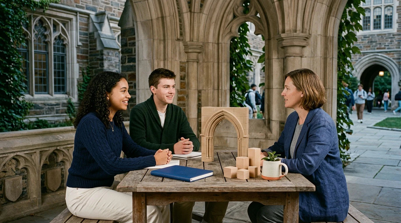 Good ACT score for Yale: an admissions-planning scene tied to the named college context without logos or an exact campus claim