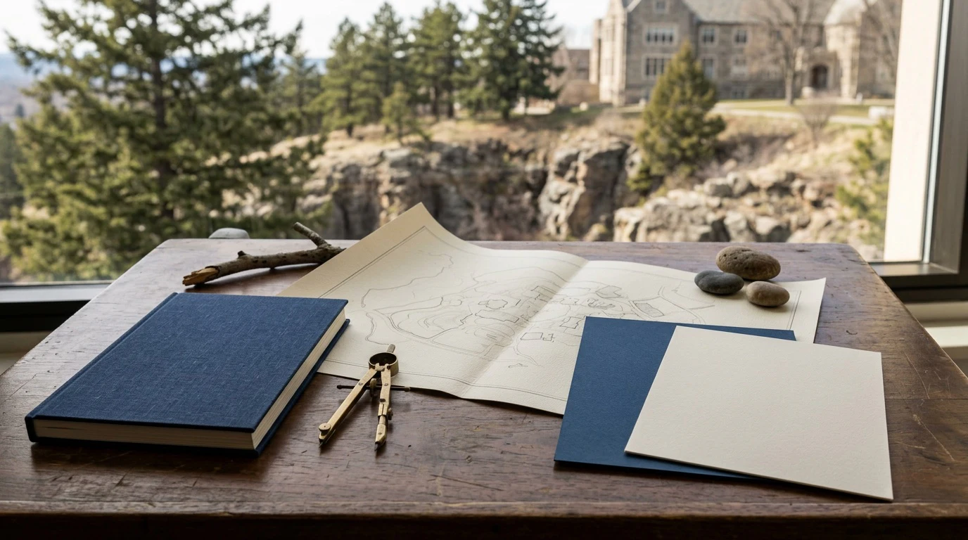 Cornell SAT range at a glance: an admissions-planning scene tied to the named college context without logos or an exact campus claim