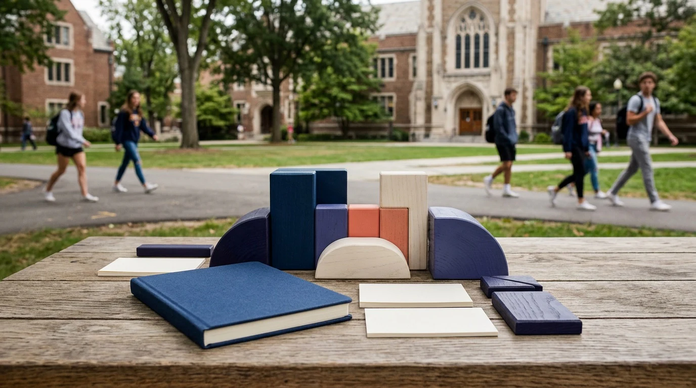 Michigan SAT range: an admissions-planning scene tied to the named college context without logos or an exact campus claim