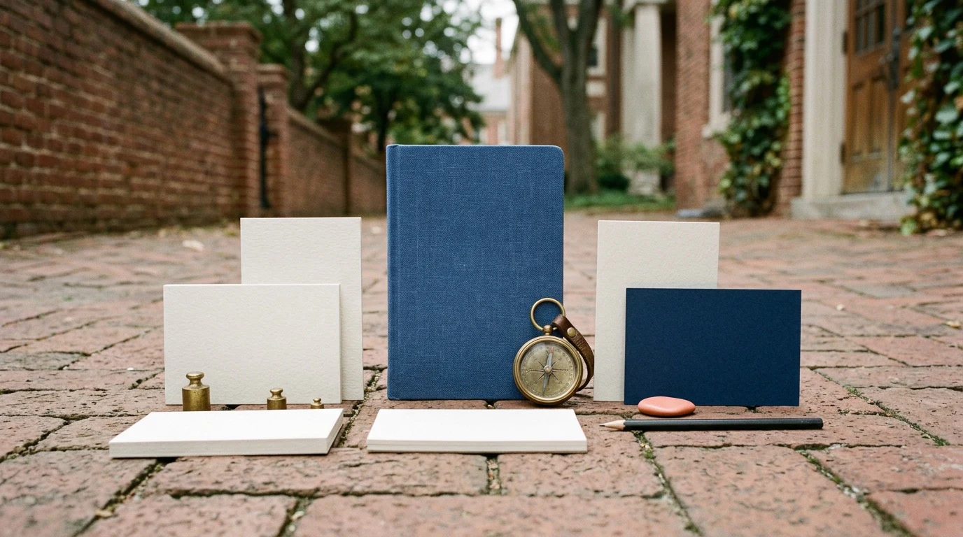 Penn SAT range at a glance: an admissions-planning scene tied to the named college context without logos or an exact campus claim