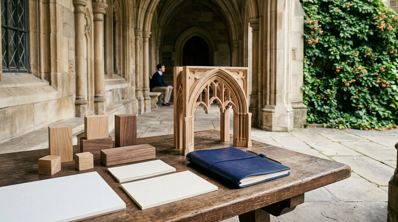 Yale SAT range at a glance: an admissions-planning scene tied to the named college context without logos or an exact campus claim