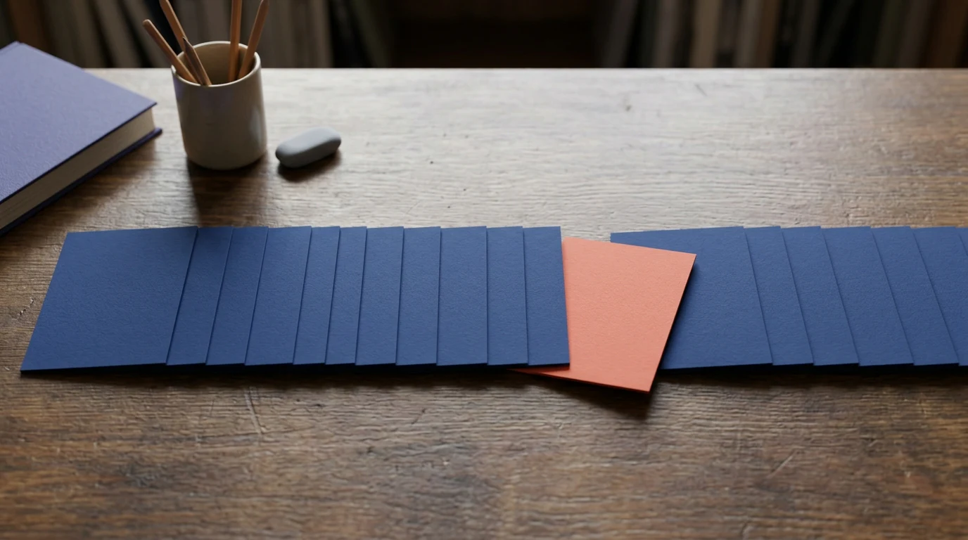 Rule & Exception: Make physical study cards and the specific memory action the subject