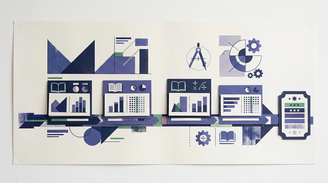 SAT structure: Turn this planning or scoring concept into a clear physical or editorial visual metaphor rather than a generic dashboard